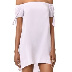 Amanda Uprichard Silk Lilac off the Shoulder dress